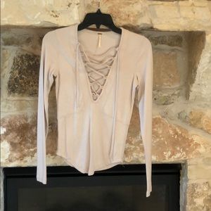 Free people lace up top